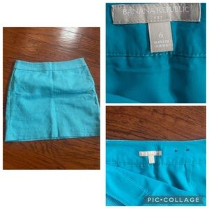 Banana Republic Aqua Mini Skirt